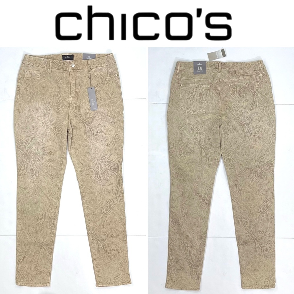 Chico’s So Slimming Women’s Paisley Printed Jeans